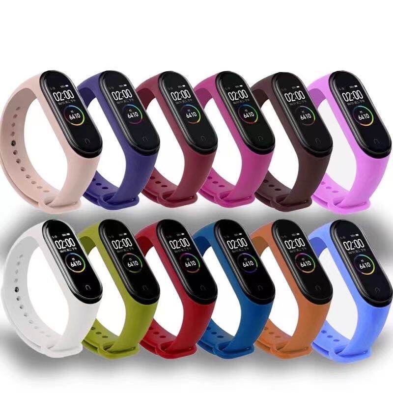 ของอยู่ไทย????สายซิลิโคน สายรัด mi band 4 3 xiaomi miband 3 4 สายเสริม สายเปลี่ยน ถูกมาก mi band 4 miband3