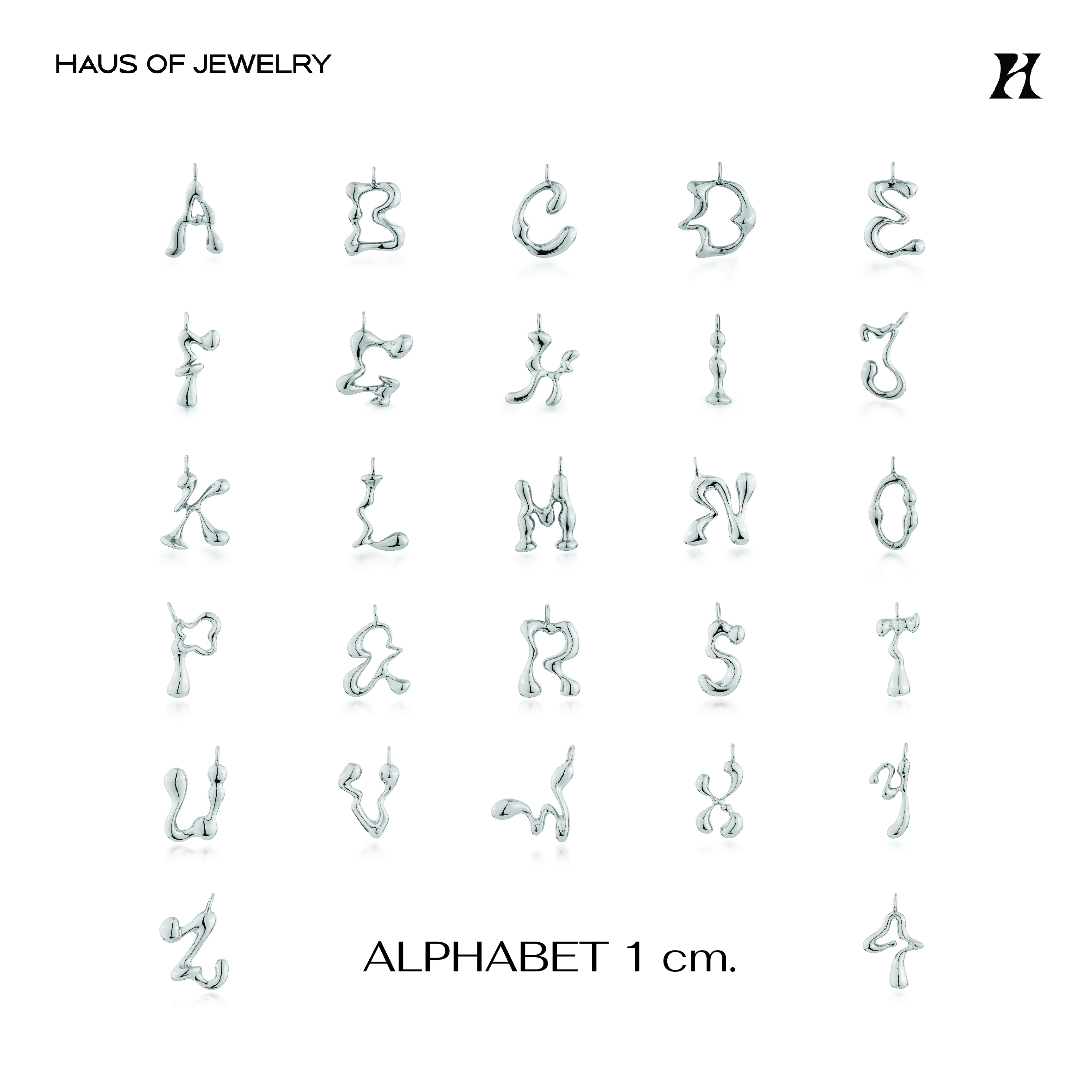 Haus of Jewelry - Ever Alphabet 1 Cm. Letter Charm 1 Cm. ราคา 1,450 บาท*ส่งฟรี