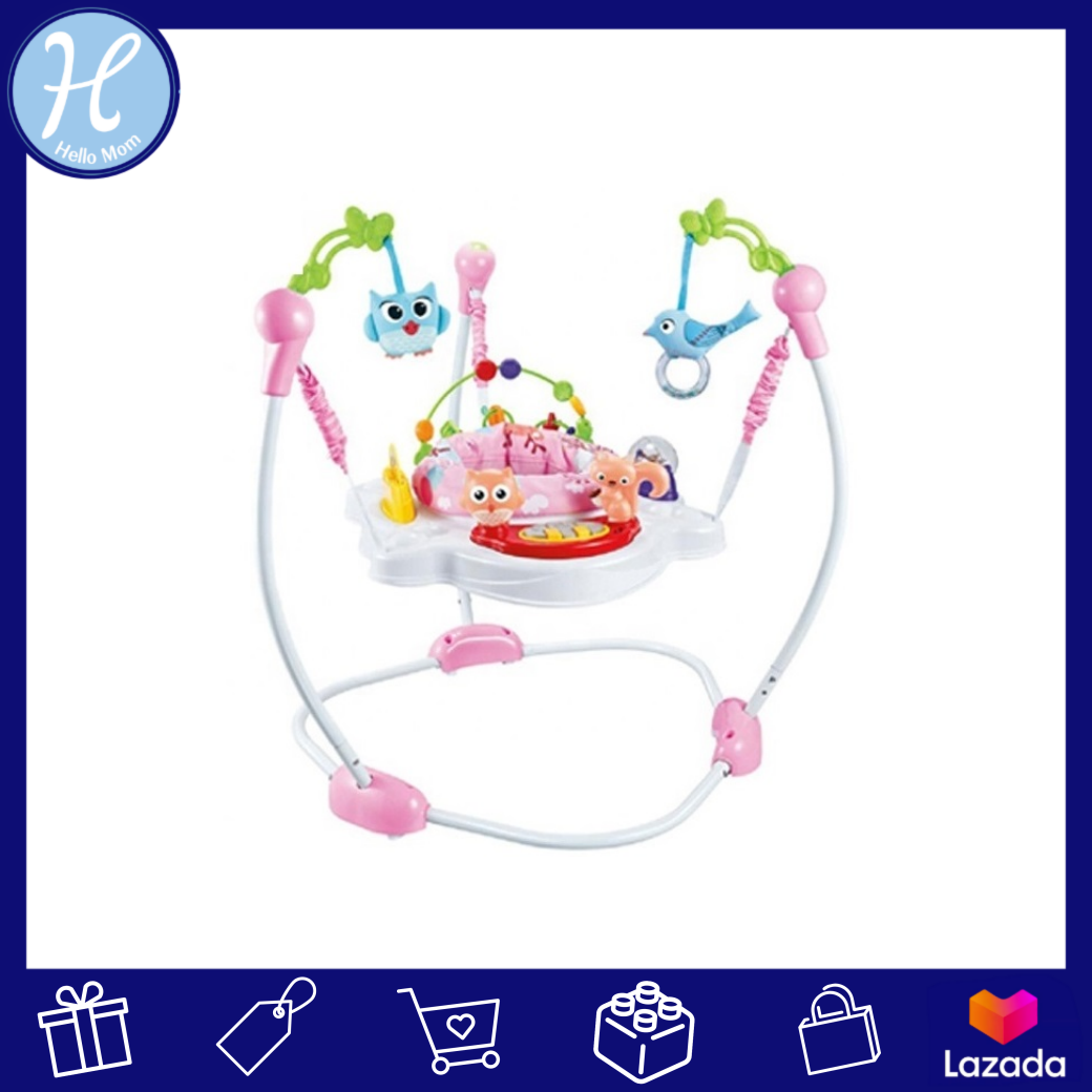 ⚡Hot Hit สินค้าขายดี⚡ Hellomom จั้มเปอร์เด็ก เก้าอี้กิจกรรม 360 องศา Baby walker Jumperoo จั๊มเปอร์เด็ก ของเล่นมีเสียงมีไฟ ของเล่นเด็กเสริมพัฒนาการ ของเด็กเล่น รถหัดเดิน