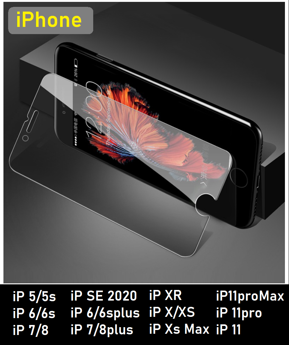 ⚡รับประกันสินค้า⚡ฟิล์มกระจกนิรภัยใส iPhone 5/5s 6/6s 6plus/6splus 7/8 7plus 8plus iphone11 X Xs XR SE 2020 (TEMPERED GLASS) ฟิล์มกระจกนิรภัย Glass Pro 9H บาง 0.26MM ฟิล์มกระจก ฟิล์มใส ฟิล์มวีโว่ ฟิล์มซัมซุง ฟิมใส ฟิมกระจก ฟิล์มกระจกใส