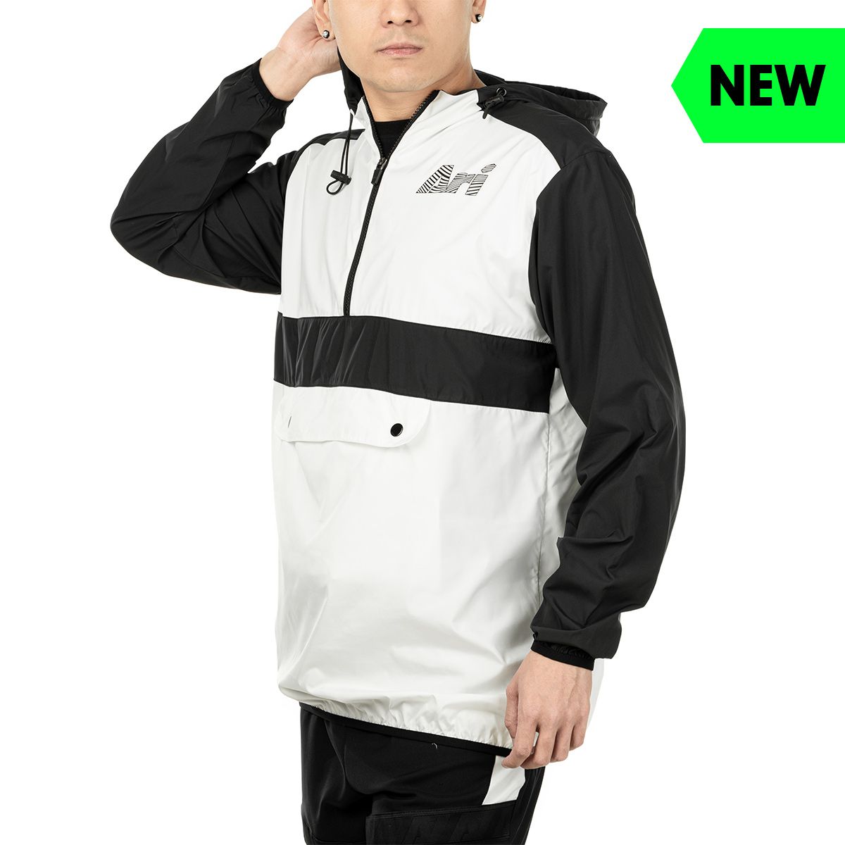 เสื้อแจ็คเก็ตกันลม ARI AFHEX WINDBREAKER - BLACK/WHITE ของแท้