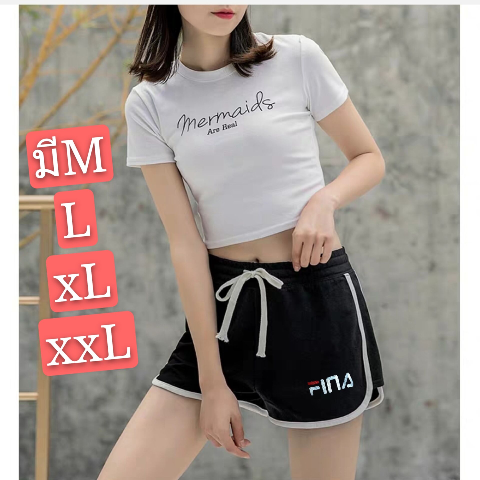 กางเกงขาสัน แนื้อผ้านิ่ม ผ้ายืด ใส่สบาย มี4ไชล์ M  L  XL XXL