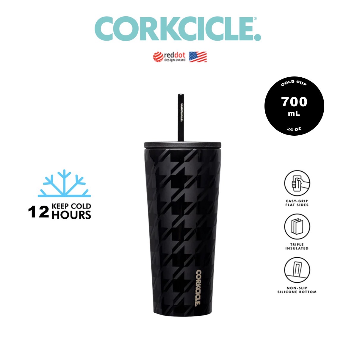 CORKCICLE : COLD CUP ONYX HOUNDSTOOTH 24OZ ราคา 2,090 บาท*ส่งฟรี