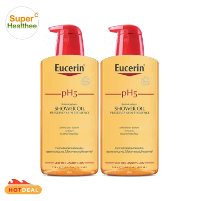 Eucerin pH5 skin protection shower oil (2ขวด) สูตรสำหรับผิวแห้งมาก 400 ml
