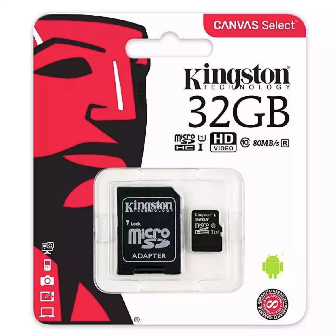 Kingston เมมโมรี่การ์ด 32GB SDHC/SDXC Class 10 UHS-I Micro SD Card with Adapter ราคา 39 บาท*ส่งฟรี