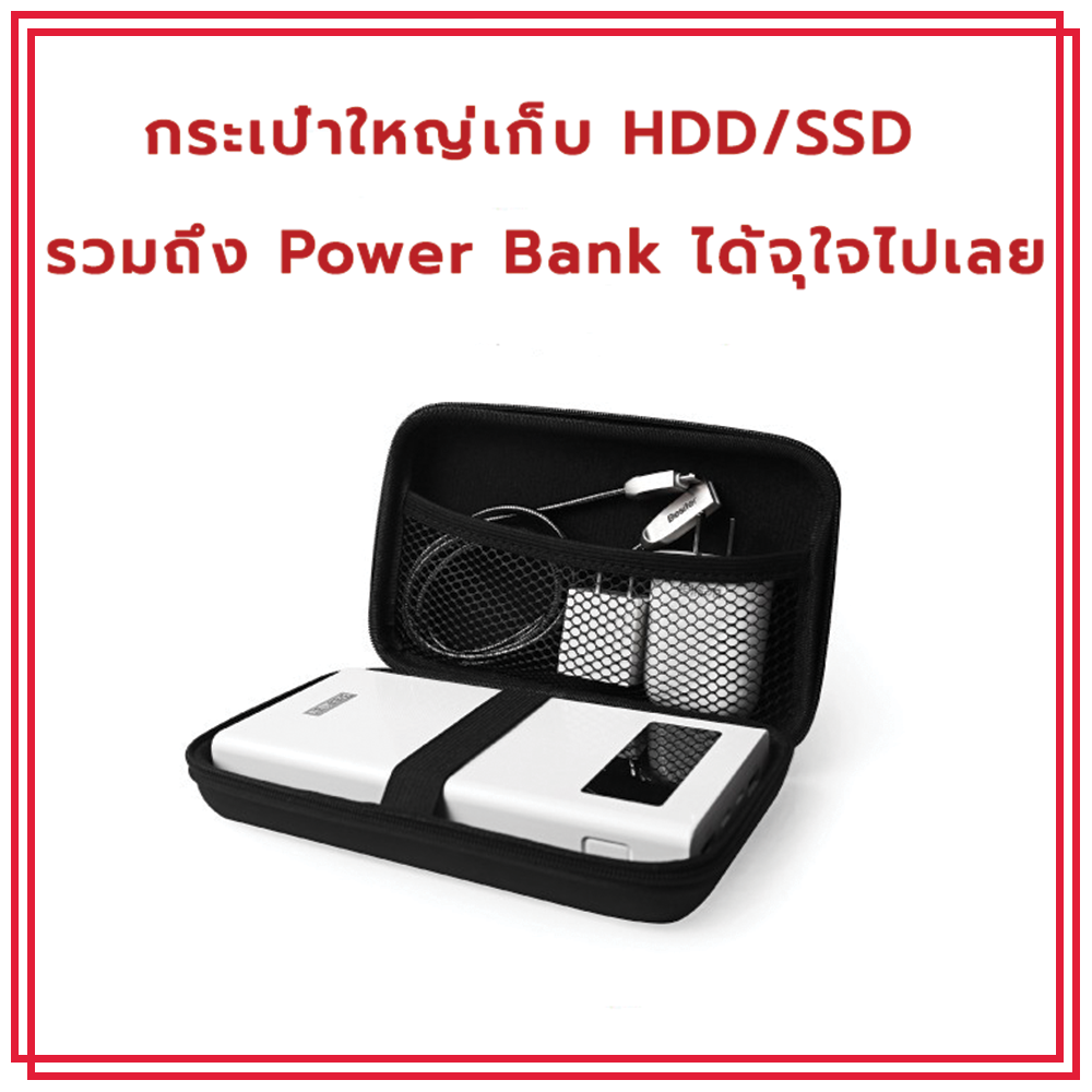 กล่องใส่ฮาร์ดดิส กล่องฮาร์ดดิสก์ กระเป๋าใส่ฮาร์ดดิสก์ กระเป๋าใส่ HDD SDD ป้องกันการกระแทก กระเป๋ากันกระแทก เคสแข็ง Hard Disk Drive Case