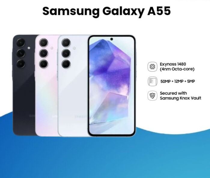 สมาร์ทโฟน Samsung Galaxy A55 (12+256GB) 5G ราคา 15,999 บาท*ส่งฟรี