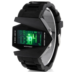 ภาพหน้าปกสินค้าUnisex LED กันน้ำเครื่องบินกีฬาจอแสดงผลดิจิตอลนาฬิกาข้อมือนาฬิกา ซึ่งคุณอาจชอบราคาและรีวิวของสินค้านี้