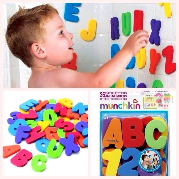 Todds & Kids Toys เเผ่นโฟม ตัวอักษรลอยน้ำ-ติดฝาผนัง (Munchkin Floating Letters)