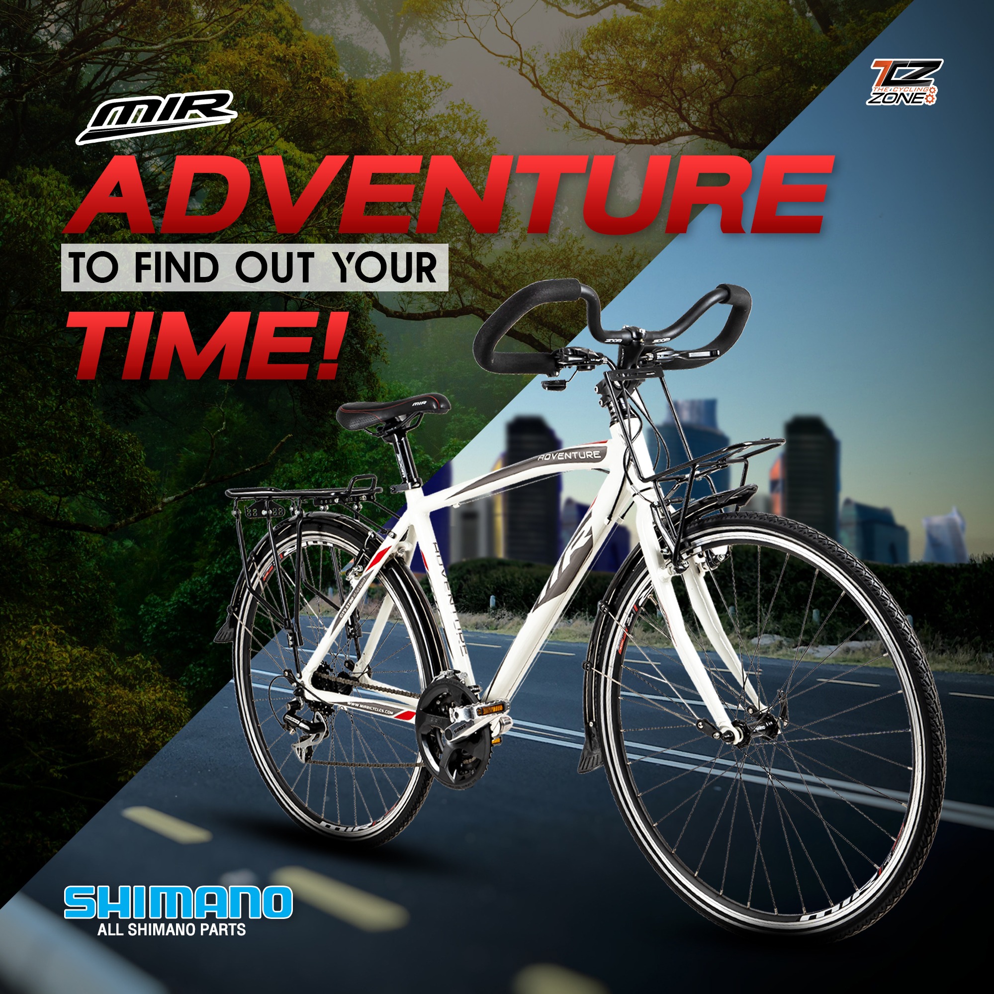 MIR จักรยาน TOURING 700c เกียร์ SHIMANO 24 SPEED รุ่น ADVENTURE  คละสี  By The Cycling Zone