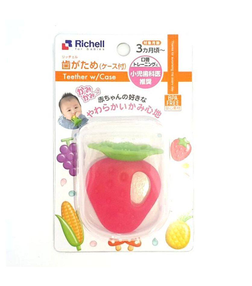 Richell (ริเชล) Richell Fruit Teether ยางกัดซิลิโคนสำหรับเด็ก รูปผลไม้และอาหาร สำหรับเด็ก 3 เดือนขึ้นไป