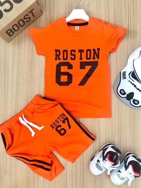 มีเก็บปลายทาง‼️ชุดเด็ก เสื้อยืดเด็กเท่ห์ๆ ชุดเซตขาสั้น ROSTON67