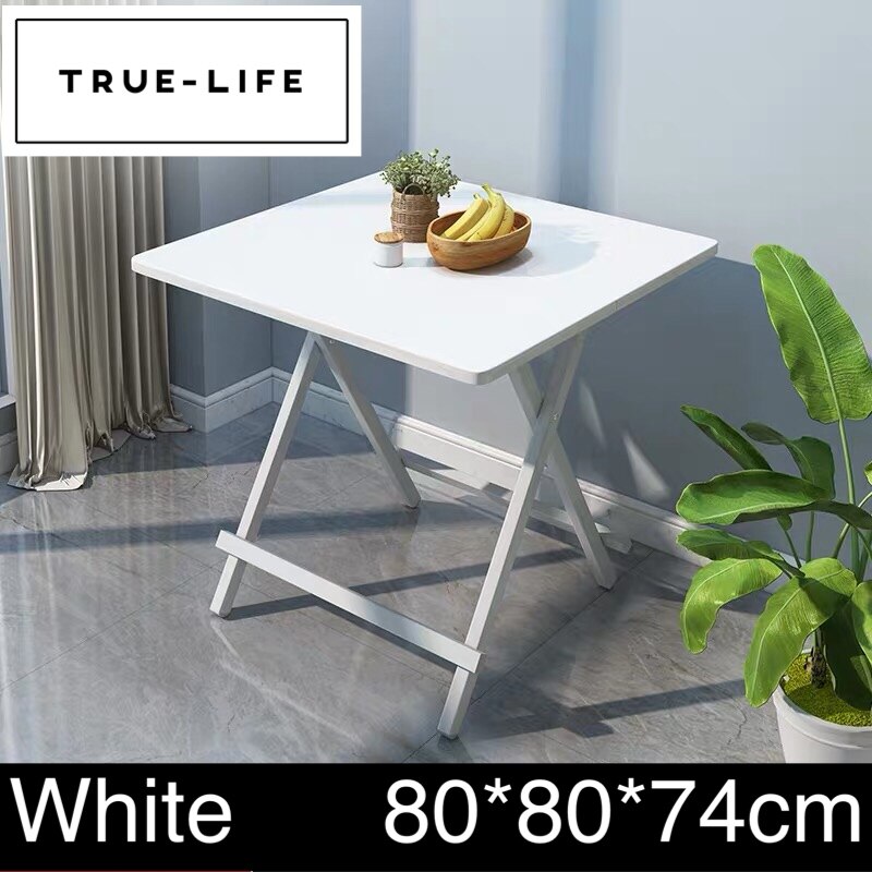 tititoโต๊ะไม้อเนกประสงค์ โต๊ะพับได้ ขนาด กว้าง80ยาว80สูง74 cm