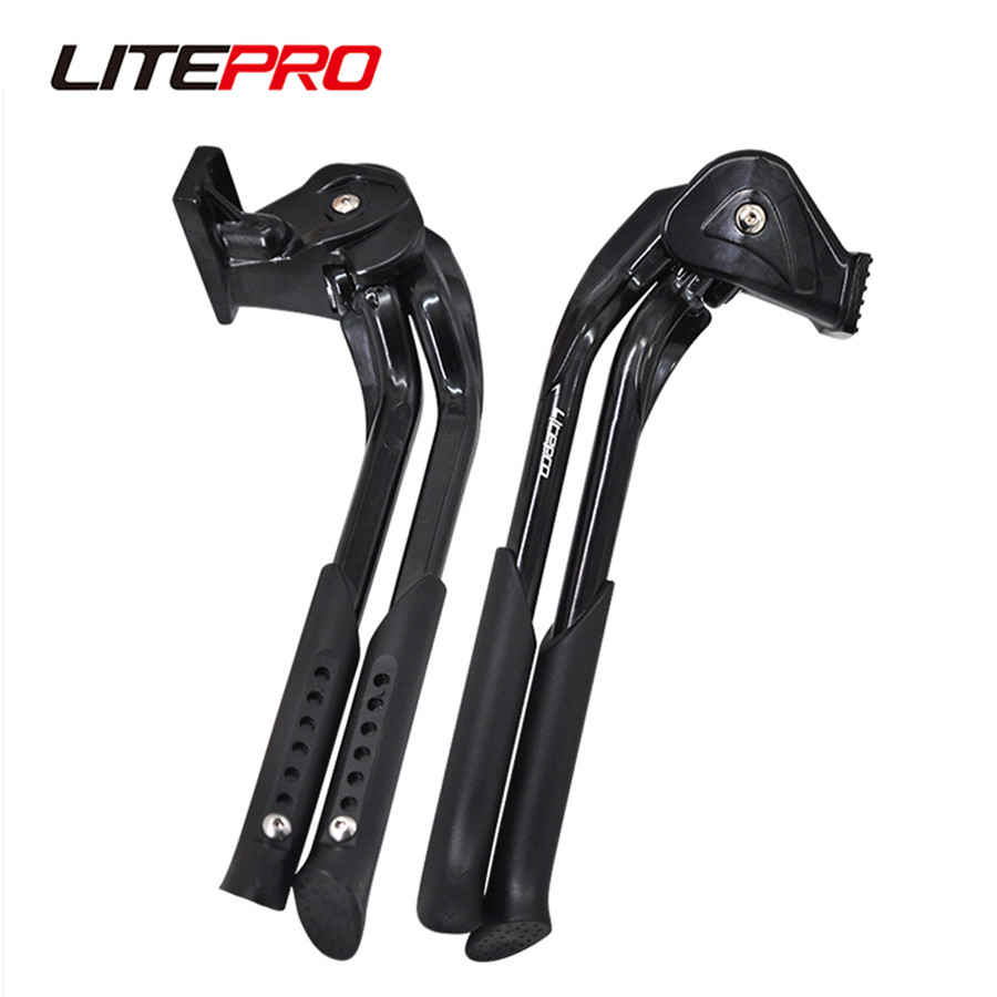 Litepro Double Kickstand Road Mountain Bicycle Foot Support Parking Rack Bracket Aluminum Alloy Adjustable ราคา 489 บาท*ส่งฟรี