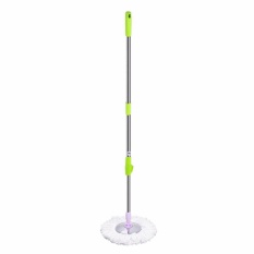 Jumper Kids modern Spin Mop ไม้ถูพื้น สำหรับถังปั่น รุ่นตัวล๊อคหมุน เหล็กหนากว่าตัวล๊อคพับ พร้อมผ้าไมโครไฟเบอร์ ใช้ได้ยาวนาน (สีเขียว)