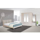 RF Furniture ชุดห้องนอนโซลิค 5 ฟุต เตียง 5 ฟุต + ตู้เสื้อผ้า180cm+ โต๊ะแป้งยื่น 60 ชม + ที่นอนสปริง ( สีโซลิค ) ราคา 19,900 บาท*ส่งฟรี