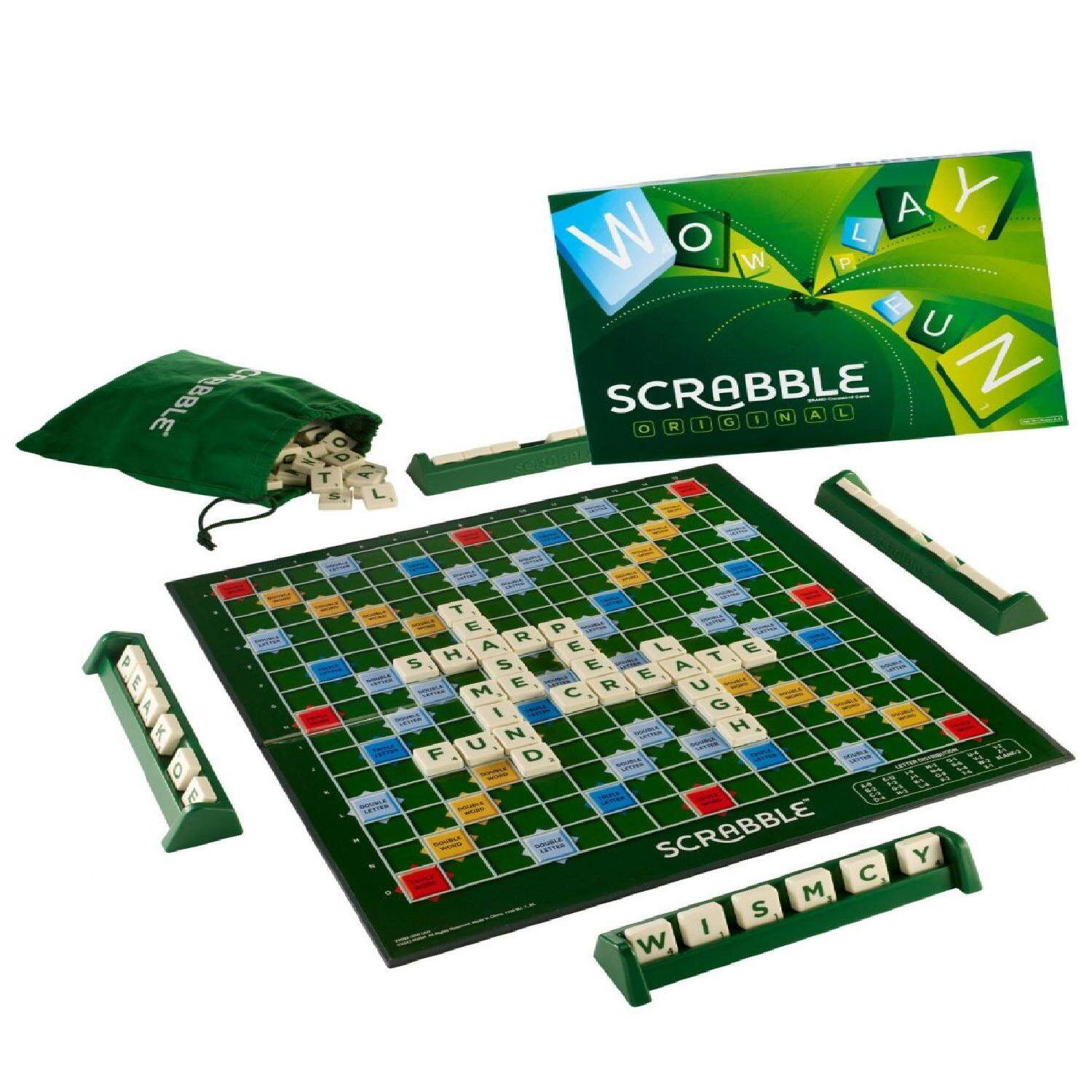 Mattel Game Scrabble Orginal เกม สแคบเบิล เกมกระดาน ฝึกภาษา Y9592 CH
