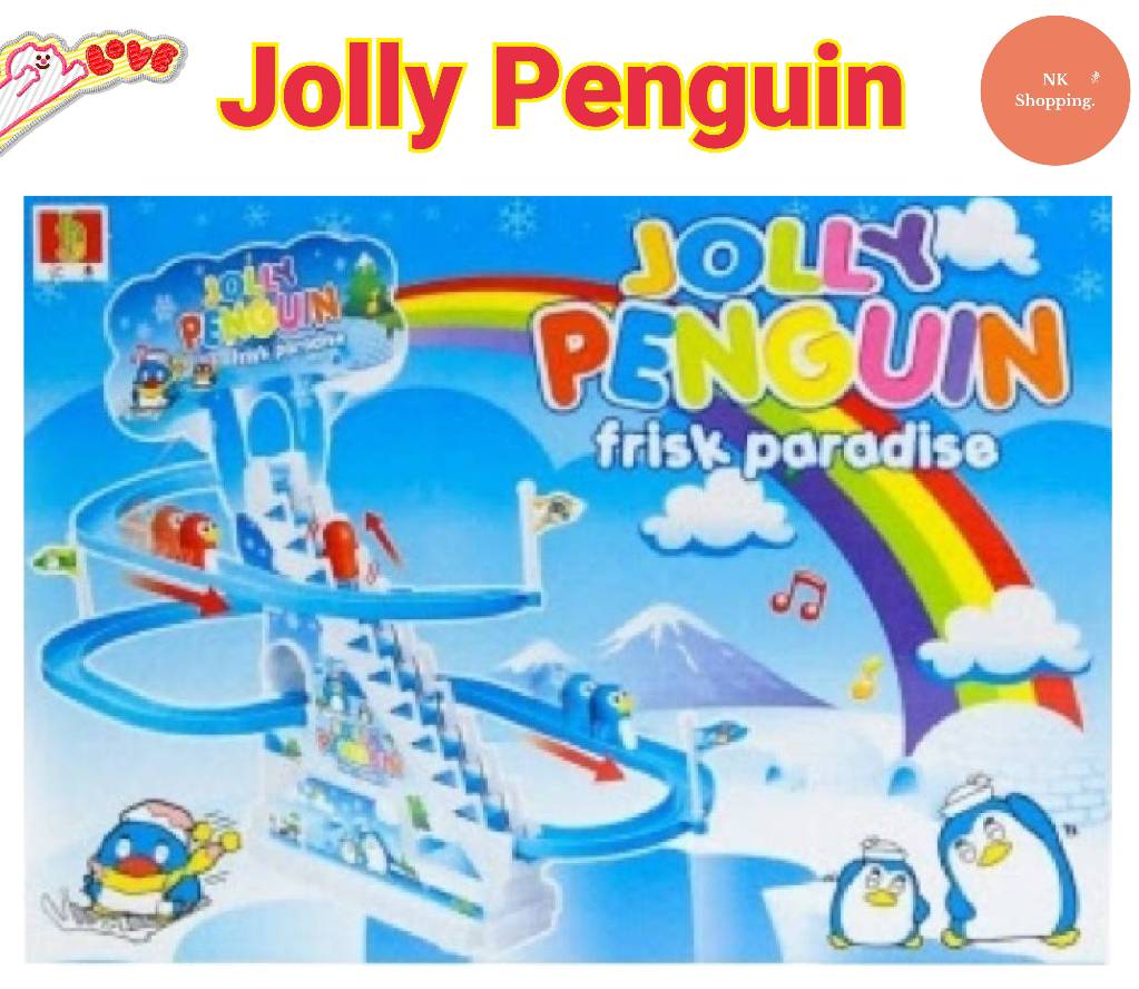 บันไดเพนกวิน เพนกวินไต่บันได สไลเดอร์ Jolly Penguin ชุดของเล่นเด็กเล็ก เพนกวิน สไลด์เดอร์ มีเสียงเพลง ส่งเสริมความคิดสร้างสรรค์ กระตุ้นการเรียนรู้ ของเด็กๆ