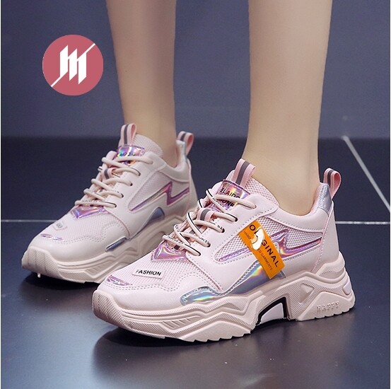MYshoe รองเท้าผ้าใบ สไตล์เกาหลี เสริมส้น fashion เสริมส้น 4 ซม