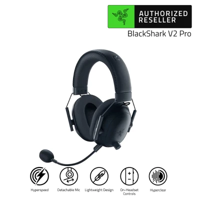 Razer BlackShark V2 Pro Wireless Esports Headset with Built-in Wireless HyperClear Supercardioid Mic Headphone