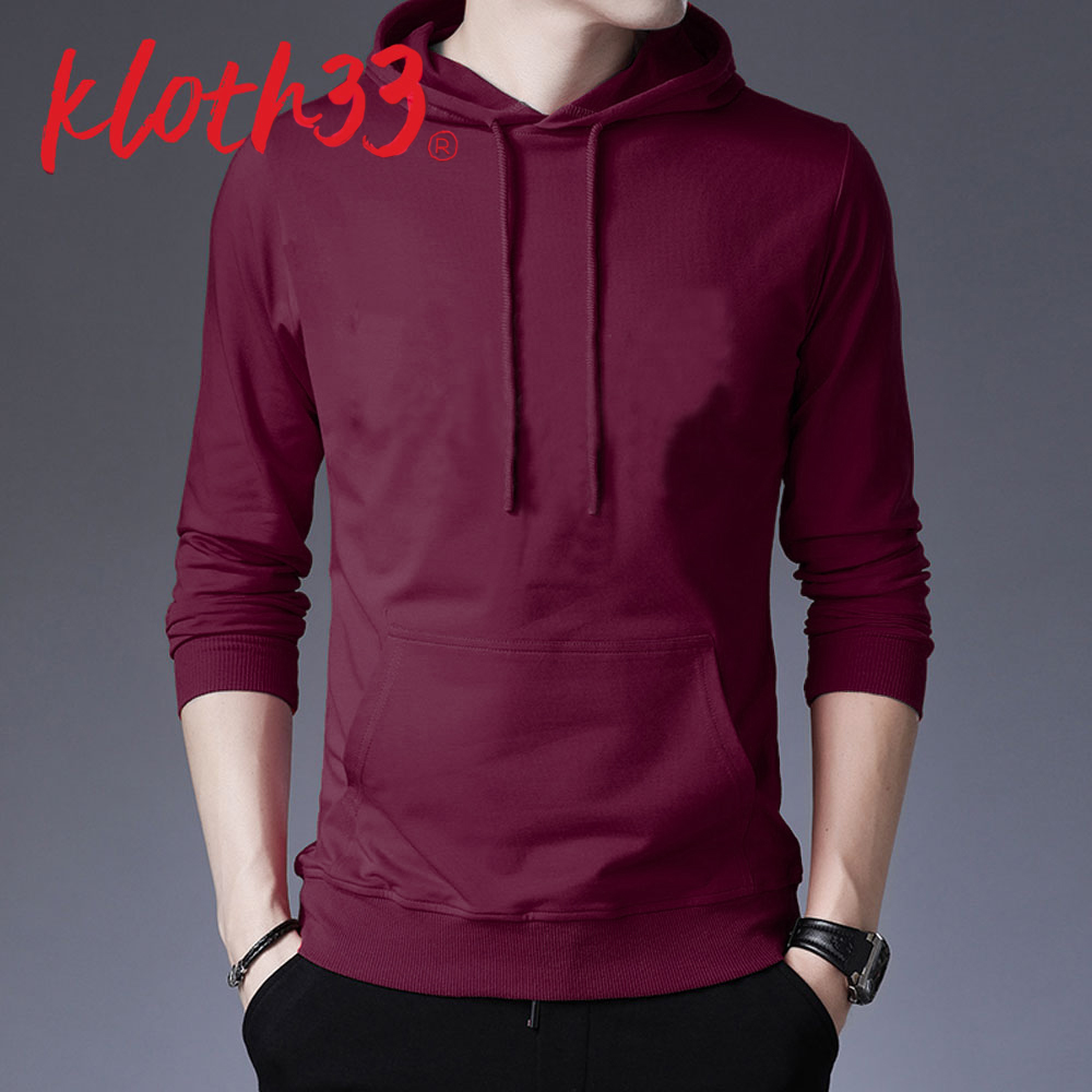 Fashion Plus เสื้อแขนยาวมีฮู้ด เสื้อยืดมีฮู้ด Hoodie (สีพื้น)