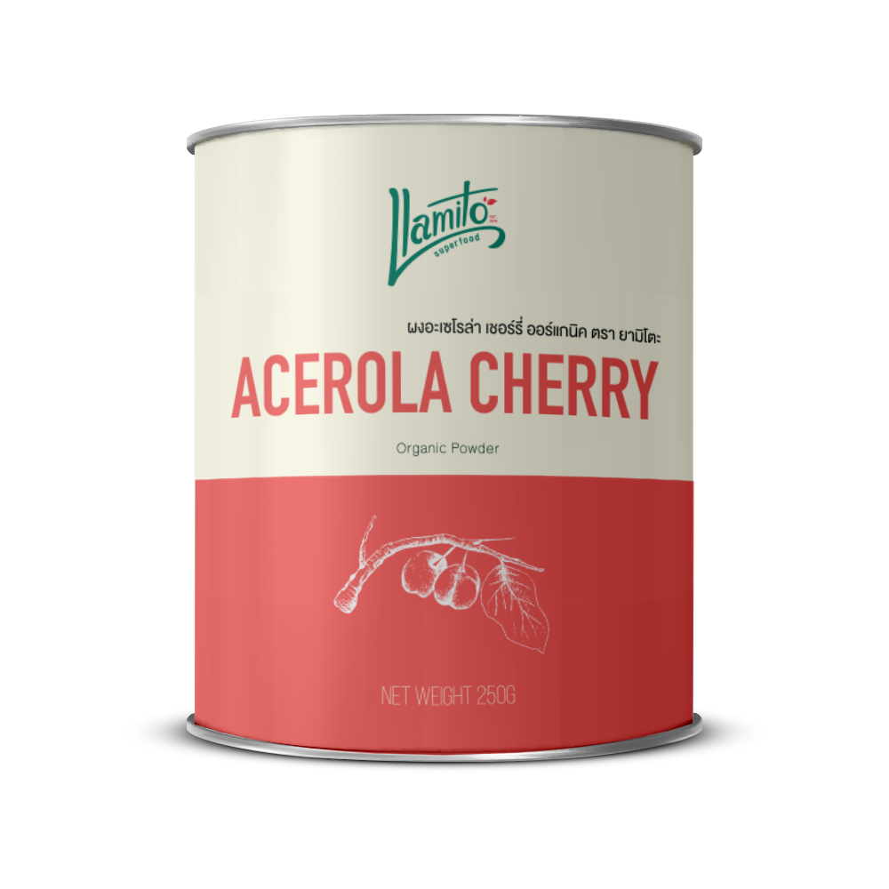 Llamito ผงอะเซโรล่า เชอร์รี่ ออร์แกนิค (Organic Acelora Cherry Powder) ขนาด 250g ราคา 650 บาท*ส่งฟรี