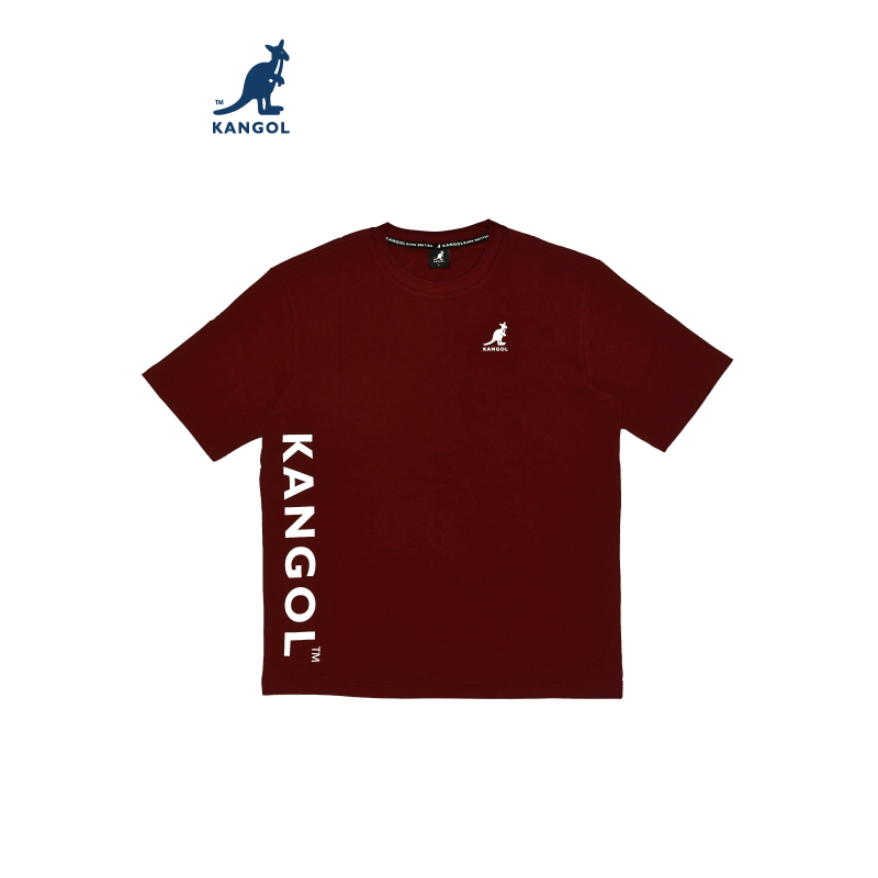 KANGOL T-shirt เสื้อยืดสกรีนลายอักษร KANGOL สีขาว,ดำ,ครีม,เหลือง,แดงเลือดหมู,เขียว ผู้ชาย