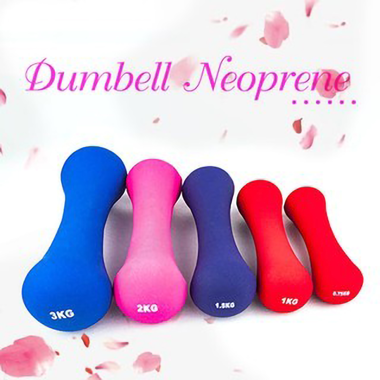 ดัมเบล หุ้มยางนีโอพรีน 1-2-3 kg ราคา 73 บาท*ส่งฟรี