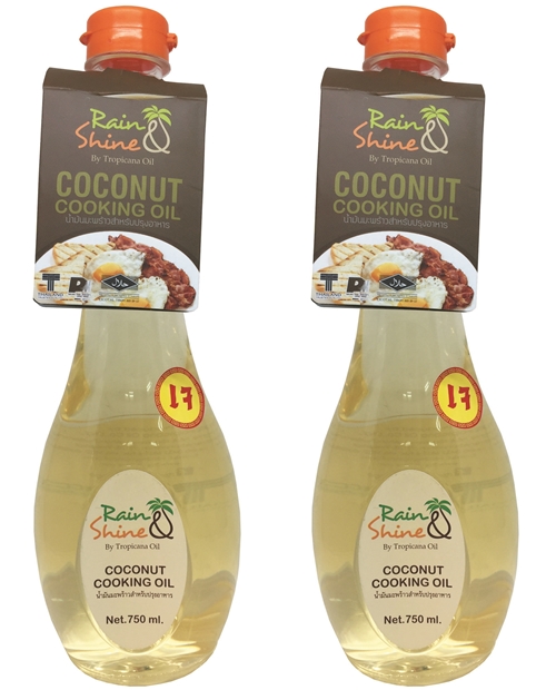 Tropicana coconut cooking oil 750ml. ทรอปิคาน่า  น้ำมันมะพร้าวสำหรับปรุงอาหาร 750 มล.(แพค 2ขวด)