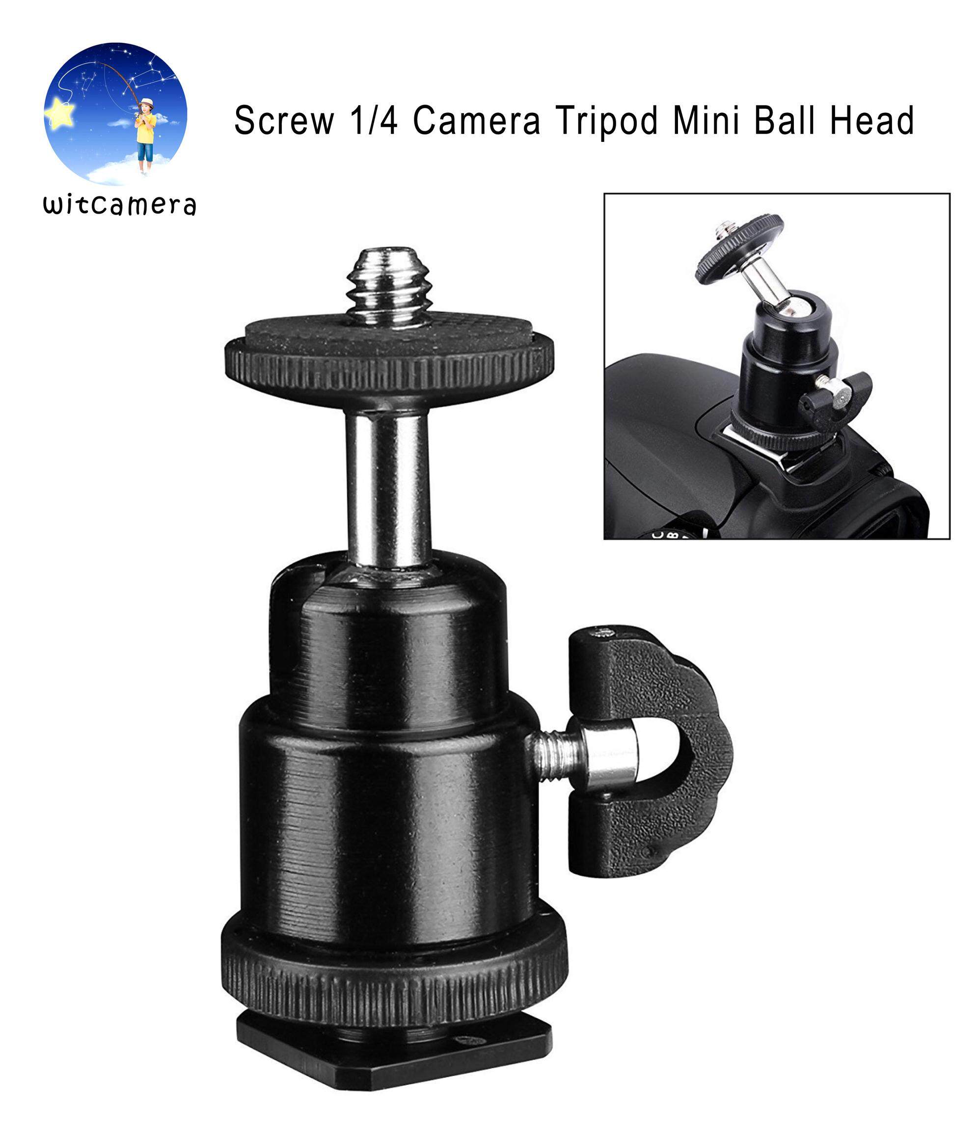 Screw 1/4 inch Camera Tripod Mini Ball Head Hot Shoe Adapter Accessory for Digital Camera / สกรู 1/4 นิ้วกล้องขาตั้งกล้องหัวบอลมินิรองเท้าฮอตอะแดปเตอร์อุปกรณ์เสริมสำหรับกล้องดิจิตอล