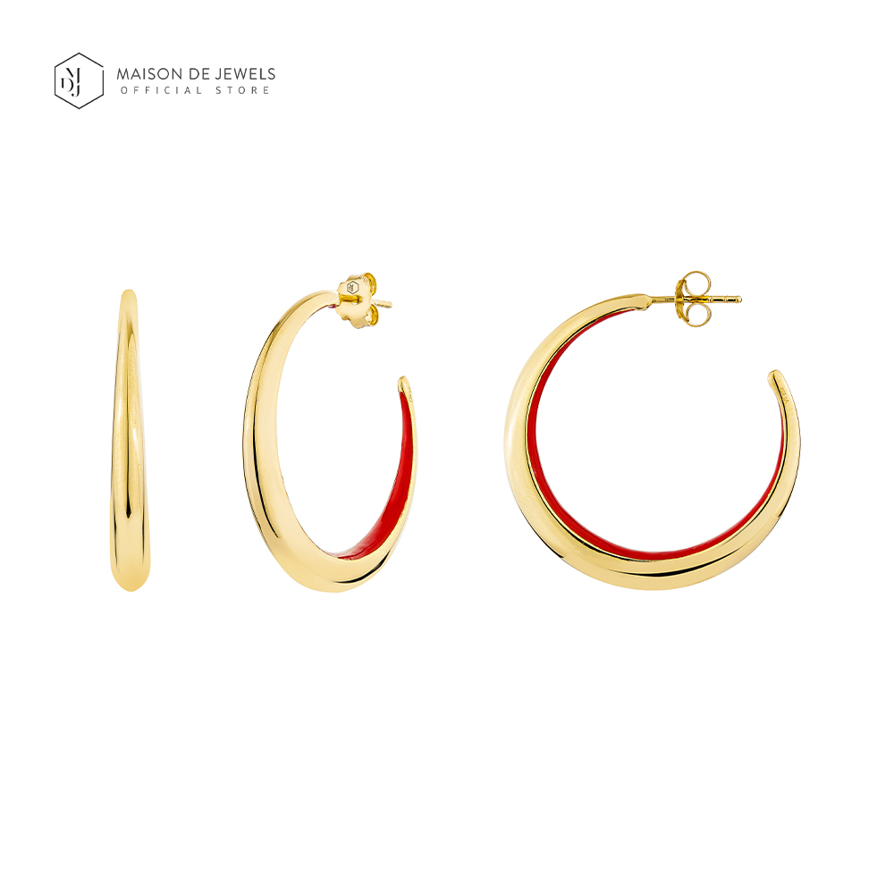 Maison de Jewels - Red Carpet Grand Designer Earrings ต่างหูเงิน ทอง ผมแดง ต่างหูห่วง ต่างหูออกงาน ต่างหูใส่ทุกวัน ดีไซน์ ต่างหูแบรนด์ ราคา 4,076 บาท*ส่งฟรี