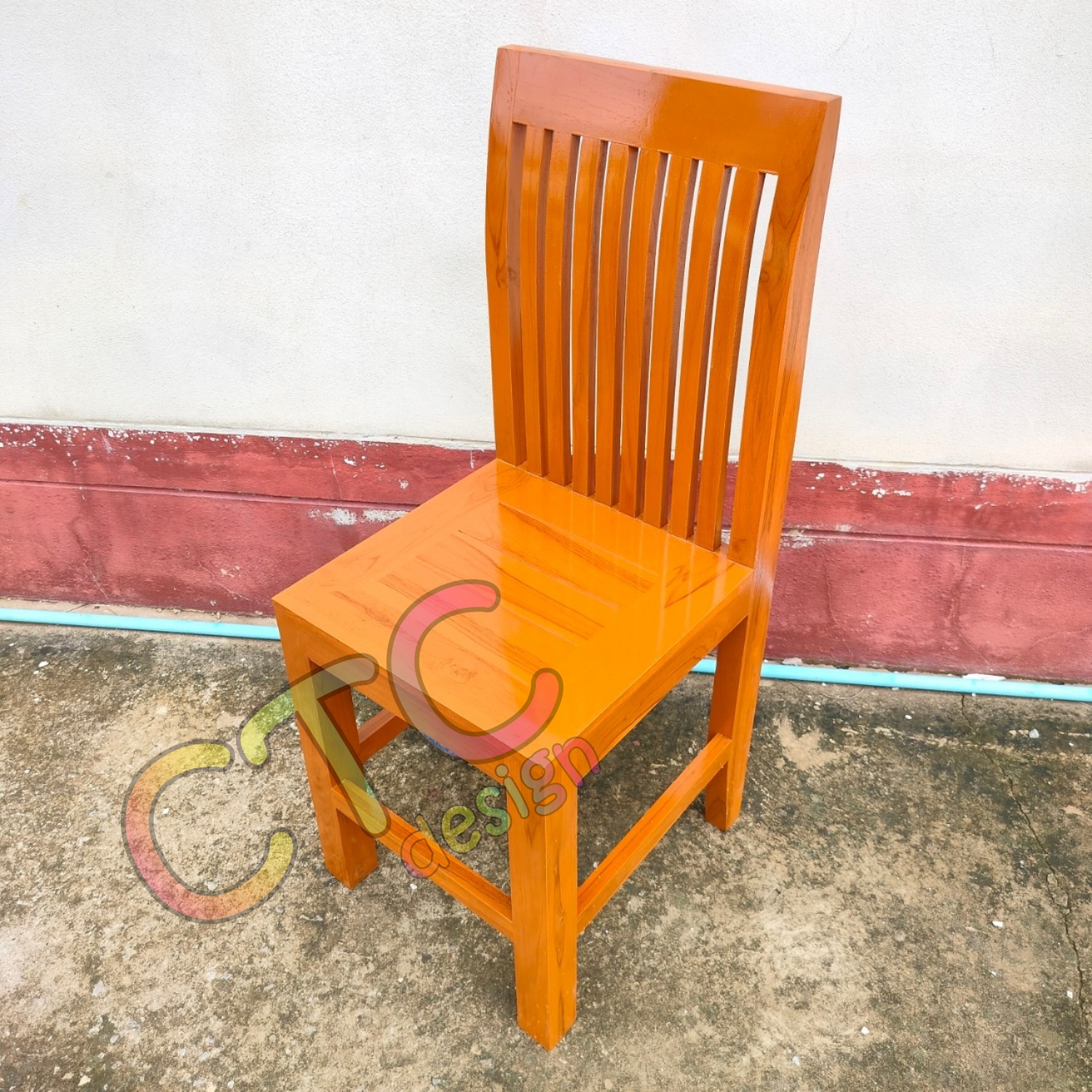 ⭐พร้อมส่ง⭐CTC เก้าอี้โต๊ะอาหารไม้สัก เก้าอี้ไม้สักแบบมีพนักพิง เก้าอี้นักเรียนไม้สัก งานสำเร็จรูปประกอบแล้ว เก้าอี้ไม้สัก (สีย้อมไม้สัก) ราคา 997 บาท*ส่งฟรี