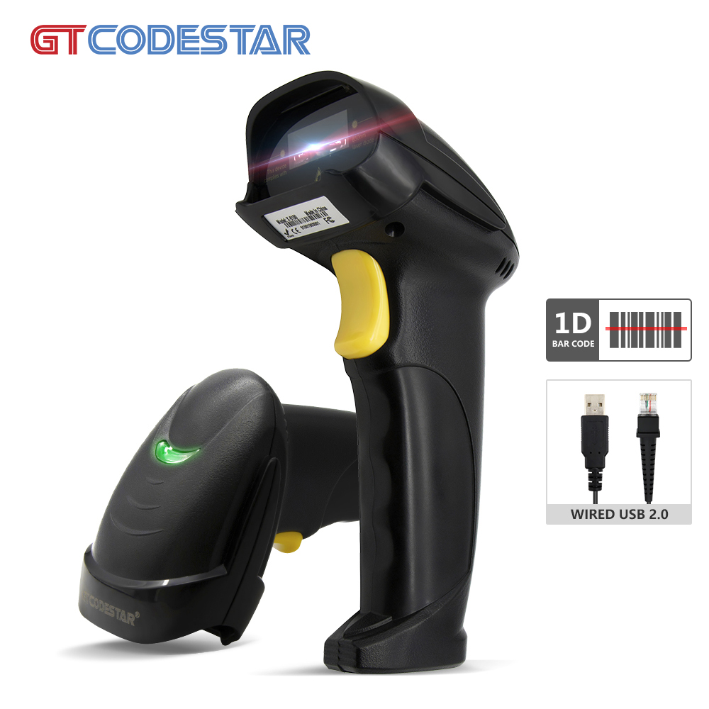 GTCODESTAR Handheld Wired 1D Scanner Machine Laser Bar code Reader Barcode Scanner for Supermarket Logistics Warehouse ราคา 1,134 บาท*ส่งฟรี
