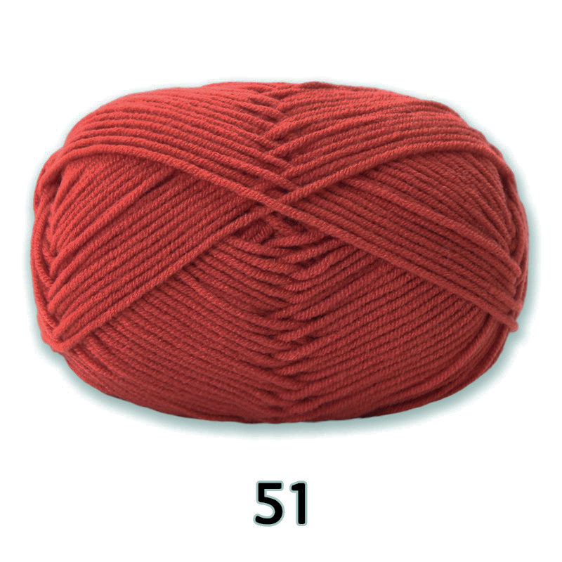 ไหมคอตตอนนม ยี่ห้อเจียวเหม่ย์ 4ply milk cotton อะคริลิค 50 กรัม พร้อมส่งจากไทย