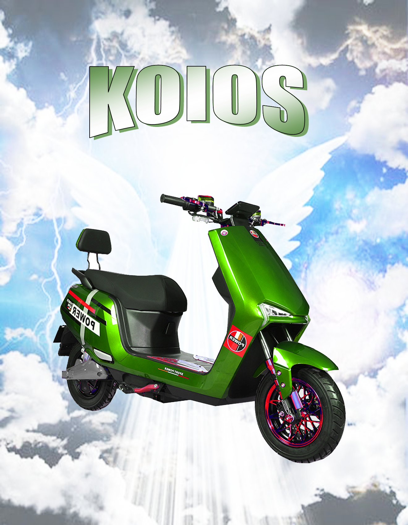 มอเตอร์ไซค์ไฟฟ้ารุ่น #KOIOS #แบตเตอรี่ 72V 25Ah. มีประกันมอเตอร์+กล่องควบคุม+แบตเตอรี่ #จัดส่งฟรีกรุงเทพและปริมณทล ราคา 19,500 บาท*ส่งฟรี