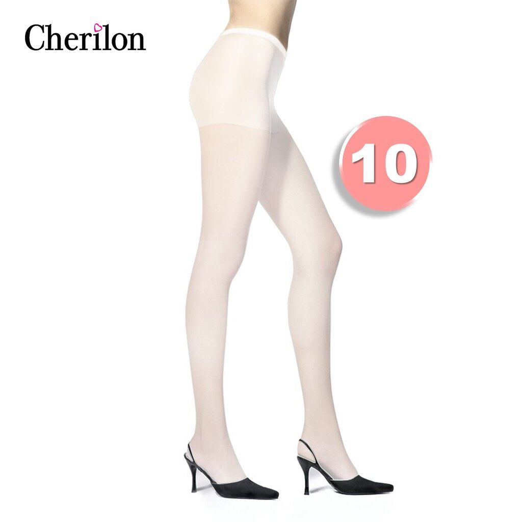 Cherilon Support ถุงน่องซัพพอร์ท เชอรีล่อน สีเนื้อ ดำ ขาว กระชับกล้ามเนื้อเรียวขา คลายความเมื่อยล้า (1 คู่) NSB-009