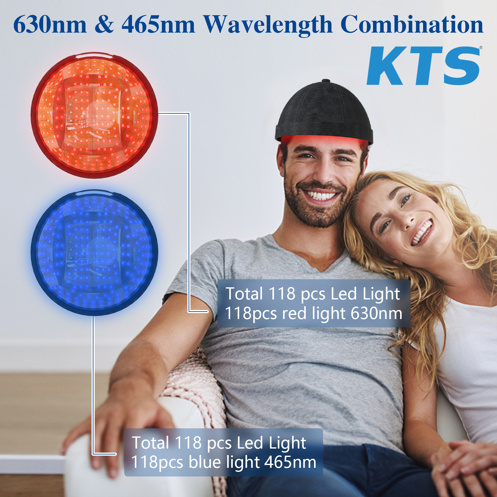 KTS lllt Electric Laser Hair หมวกปลูกผมด้วยแสงเลเซอร์กว่า 118 จุด มีน้ำหนักเบา พกพาสะดวก Generator Hat 118 Laser Hair Growth System Hair Regrowth Helmet Follicles Therapy LLLT Hair ราคา 4,999 บาท*ส่งฟรี