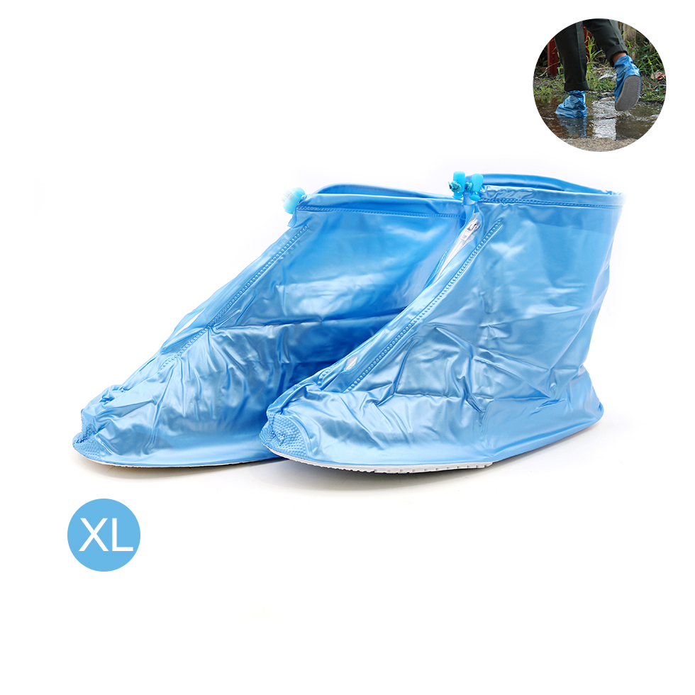 รองเท้ากันฝน รองเท้ากันน้ำ มีซิปและสายรูด Size XL (EU 45-47) พร้อมส่ง