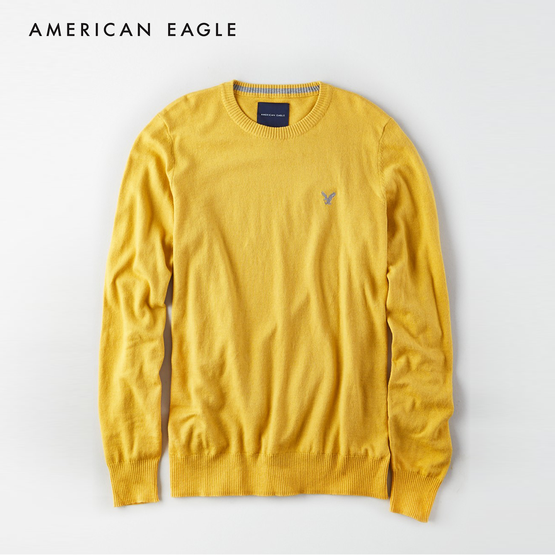 American Eagle Crew Neck Pullover Sweater เสื้อ สเวตเตอร์ ผู้ชาย คอกลม(014-1573-709)