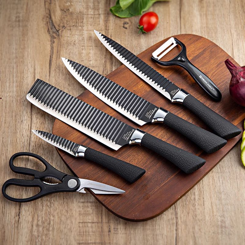 ชุดมีดทำครัว 6 ชิ้น ชุดมีดทำครัว มีดทำครัวมีดผลไม้ เครื่องครัว Kitchen Knife Set 6 Pcs/5 Pcs กล่องของขวัญ มีดผลไม้ เครื่องมือครัว