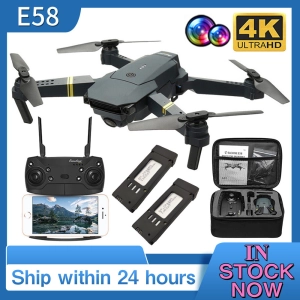 ภาพหน้าปกสินค้า(ส่งมาจากประเทศไทย)โดรนบังคับ E58 WIFI FPV With Wide Angle HD 4K Camera โดรนติดกล้อง Hight Hold Mode Foldable Arm RC Quadcopter Drone โดรนบังคับ X Pro RTF Dron For Gift ซึ่งคุณอาจชอบราคาและรีวิวของสินค้านี้