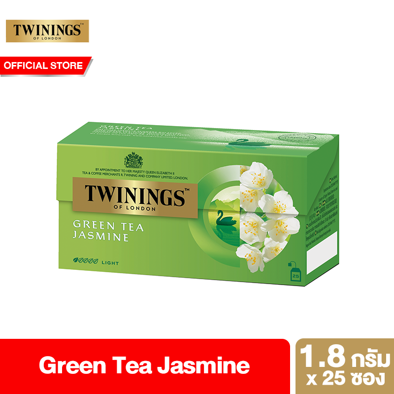 Twinings Jasmine Green Tea 1.8 g. Pack 25 Tea Bags ทไวนิงส์ ชาเขียว จัสมิน กรีนที ชนิดซอง 1.8 กรัม แพ็ค 25 ซอง ราคา 265 บาท*ส่งฟรี