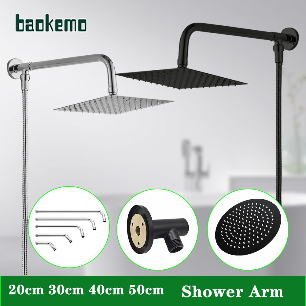 baokemoติดผนังห้องอาบน้ำฝักบัว Stainless วัสดุชุบโครเมี่ยมหัวฝักบัวอุปกรณ์ห้องอาบน้ำแก้ไขรูปสี่เหลี่ยม ที่แขวนฝักบัว ราคา 499 บาท*ส่งฟรี
