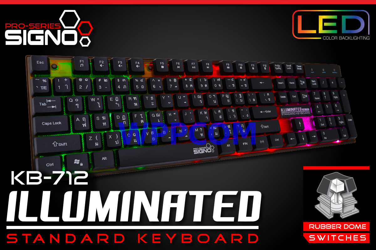 Keyboard SIGNO รุ่น KB-712 Illuminated LED Light 3 Mode