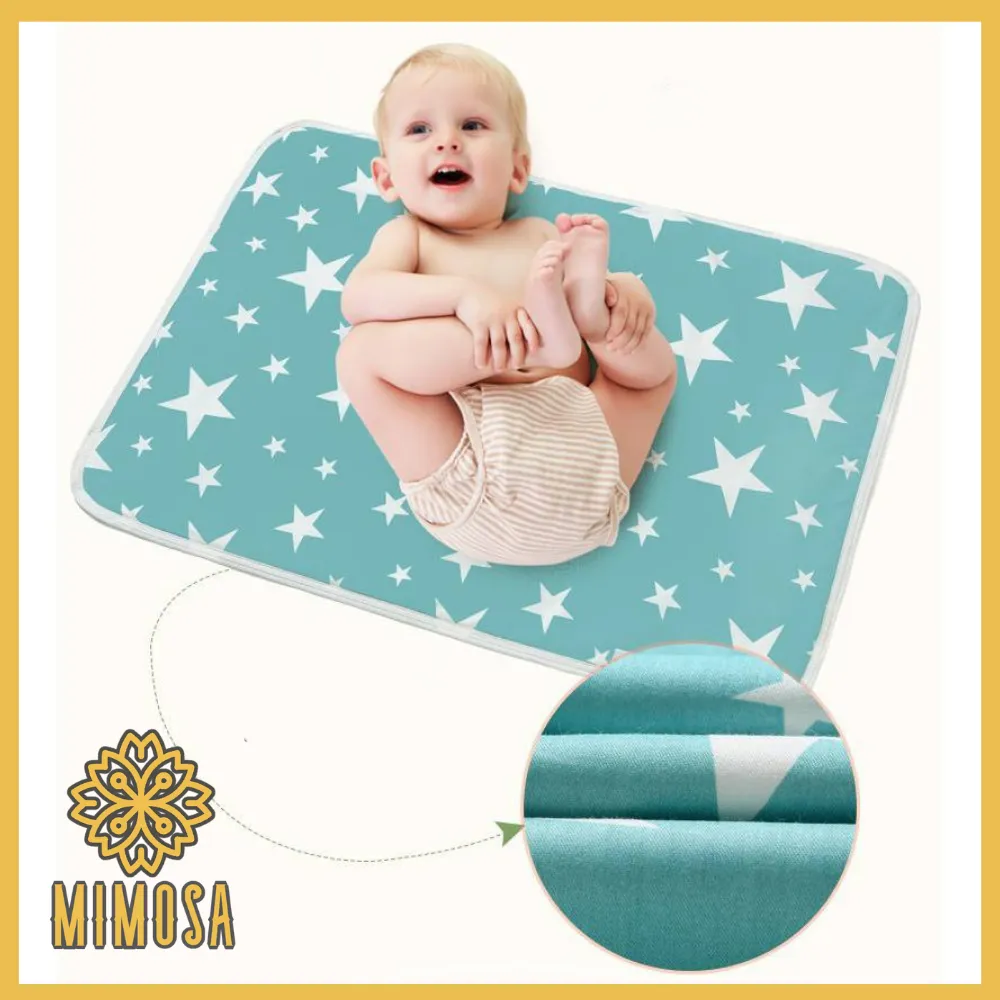 MIMOSA ผ้ารองกันเปื้อน ขนาด 50*70 cm. ผ้ากันน้ำ รองฉี่ ผ้ารองเปลี่ยนผ้าอ้อม ผ้าปูรองนอน ผ้ารองกันเปื้อนแบบกันน้ำ