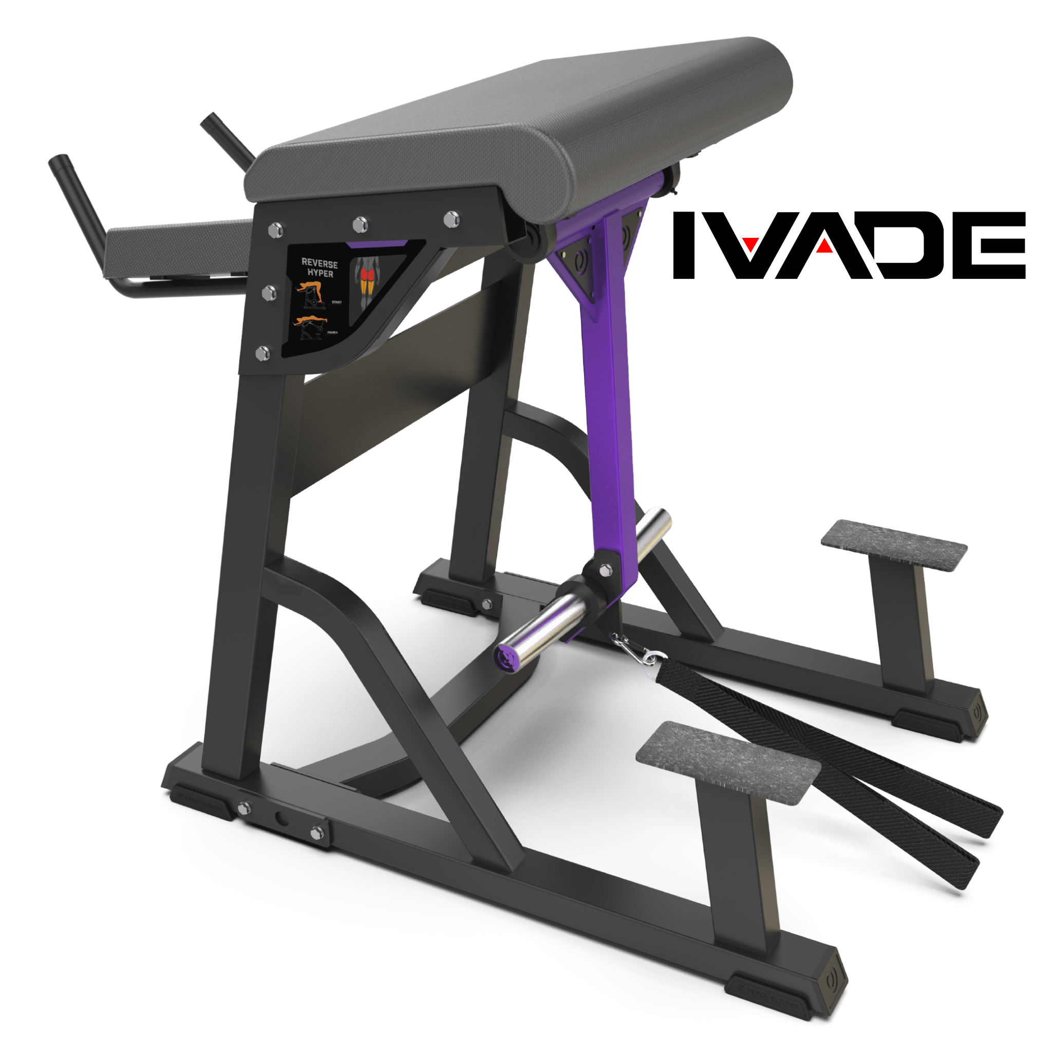Peachbuilder Reverse Hyper Pb407 (Commercial Grade) (Pb407-Nlwx) - Exercise Equipment Brand Ivade ราคา 32,800 บาท*ส่งฟรี