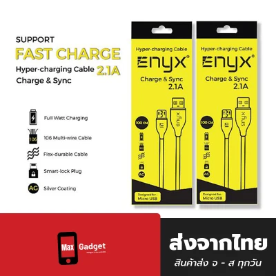 ENYX Hyper รองรับ Fast charge ยาว 1 m สายชาร์จซัมซุง(samsung),มือถือไอโฟน มีให้เลือกทั้งแบบ iphone , micro usb ,type c [ส่งที่ไทย]