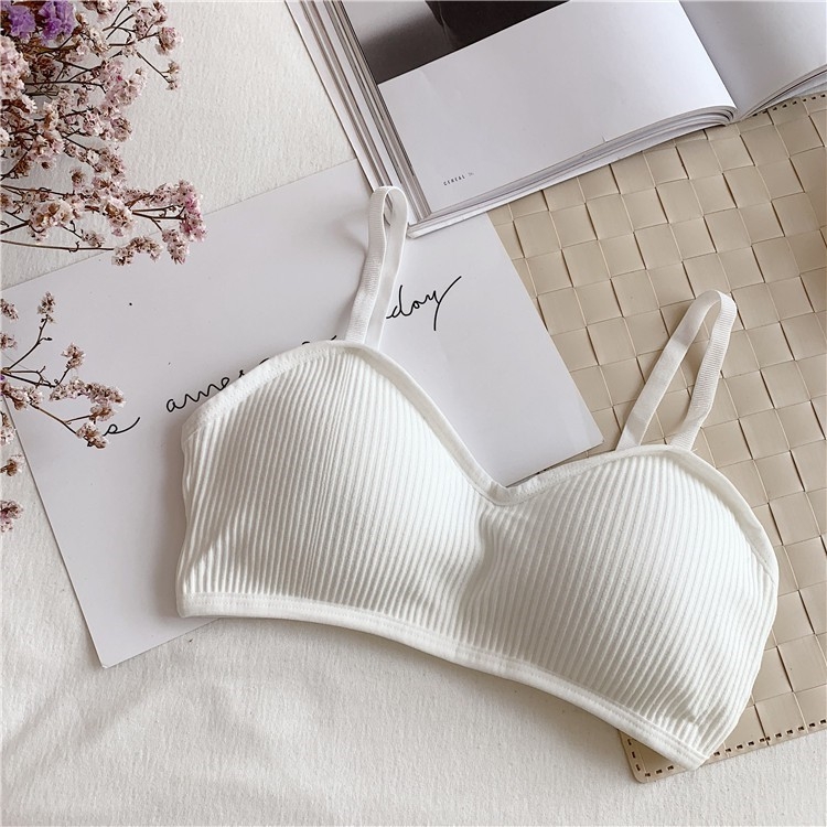 Ladybragi  Crop bra สายเดี่ยว SB-20193 บราสายเดี่ยวแบบสวม ผ้าร่อง แฟชั่นรุ่นใหม่ แบบน่ารัก เก๋ๆ ผ้าเนื้อดี ใส่สบาย น่ารักสุดๆ