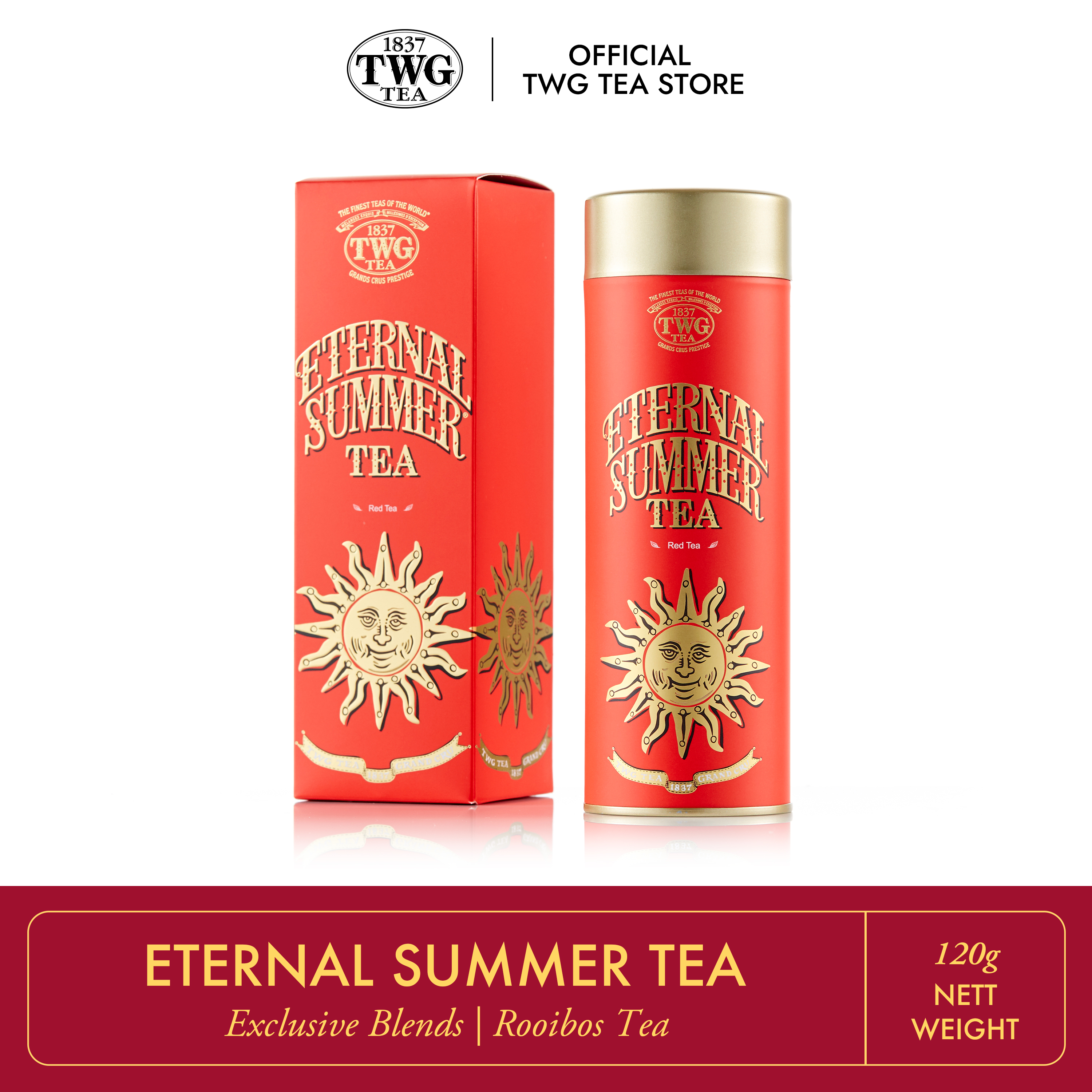 Twg Tea | Eternal Summer Tea | Rooibos Tea Blend | Haute Couture Tea Tin Gift 100g / Tea Tee-Wee Red Tea Eternal Summer Tea, Packaged 100 Grams. ราคา 1,605 บาท*ส่งฟรี