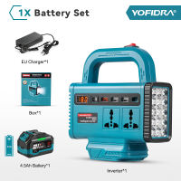 Free shipping🚚YOFIDRA 350วัตต์อินเวอร์เตอร์ DC 110โวลต์ถึง220โวลต์2พอร์ตอินเวอร์เตอร์อะแดปเตอร์ไฟฟ้าบ้านฉุกเฉินสำรองแหล่งจ่ายไฟกลางแจ้งแบบพกพาสำหรับ Makita 21โวลต์แบตเตอรี่